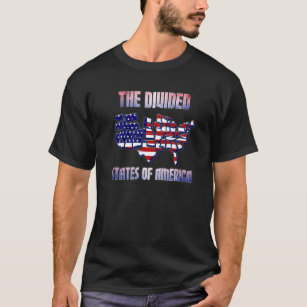 Camiseta Os Divididos Estados Da América Humor Político Usa