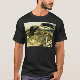 Camiseta Os dois corvos ou os dois corvos que formam um man