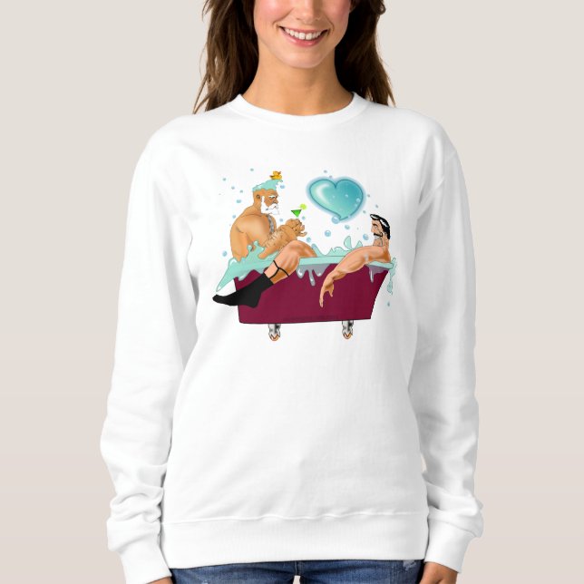 Camiseta Os dois gay do SlipperyJoe adoram a banheira de de (Frente)