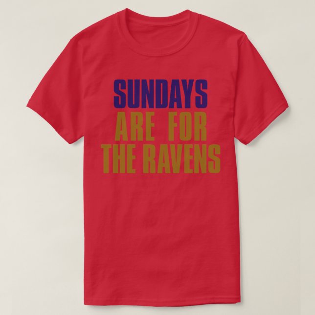 Camiseta Os domingos são para os Ravens (Frente do Design)