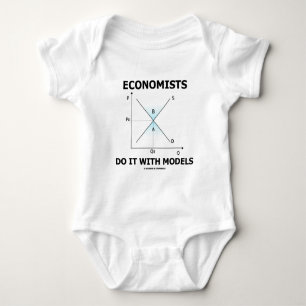 Camiseta Os economistas fazem-no com modelos (o humor da