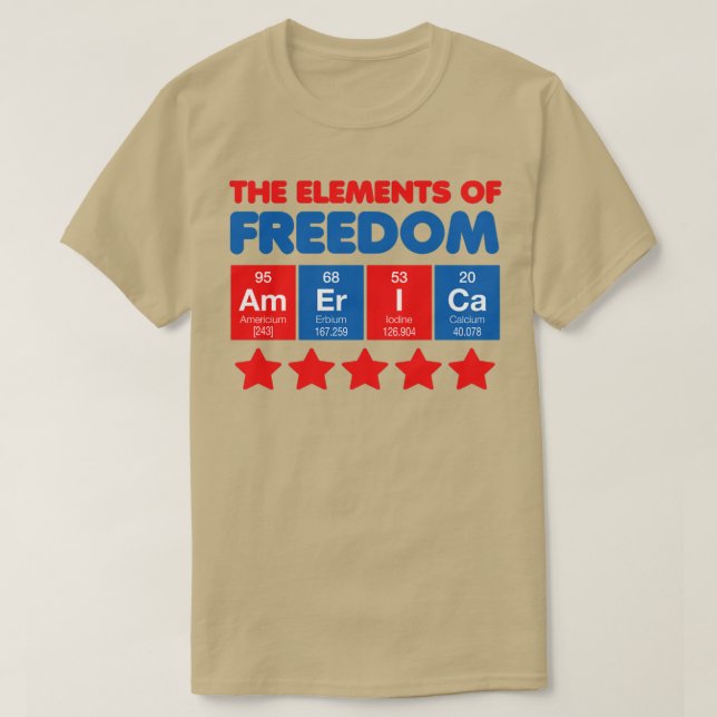 Camiseta Os elementos da liberdade (Frente do Design)