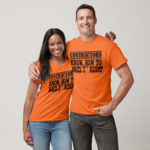 Camiseta os empreiteiros sabem como pregá-lo design