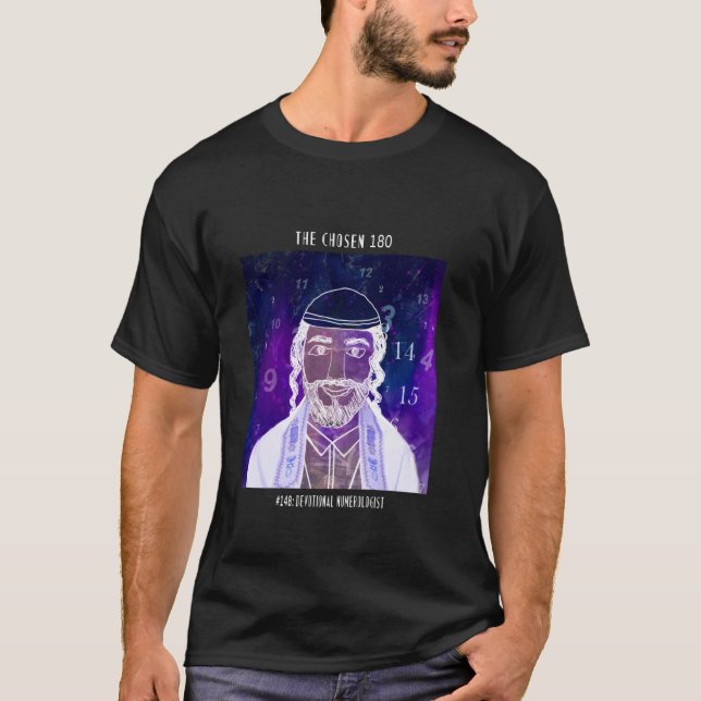 Camiseta Os Escolhidos 180. #148 Numerólogo Devocional (Frente)