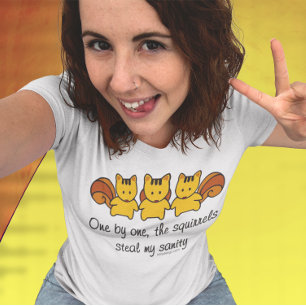 Camiseta Os esquilos roubam minha sanidade