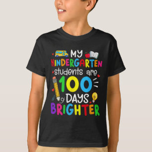 Camiseta Os Estudantes Do Jardim Infantil Têm 100 Dias Mais
