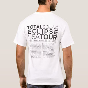 Camiseta Os "EUA visitam/o eclipse solar T do total estilo