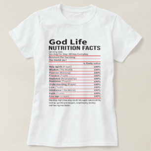 Camiseta Os Fatos da Nutrição de Deus