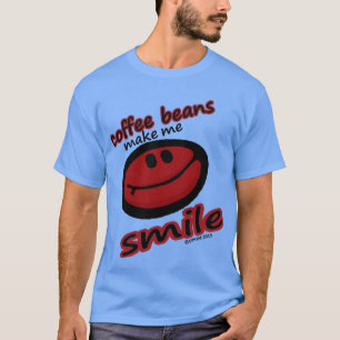 Camiseta os feijões de café fazem-me sorrir