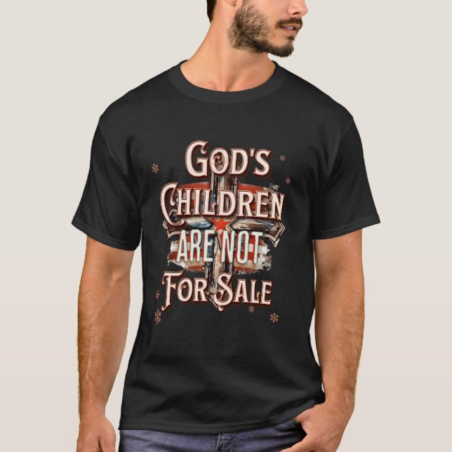Camiseta Os Filhos De Deus Não São Para Venda De Christian  (Frente)