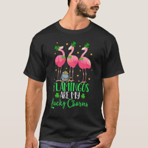 Camiseta Os Flamingos De Dia de São Patrício Engraçados