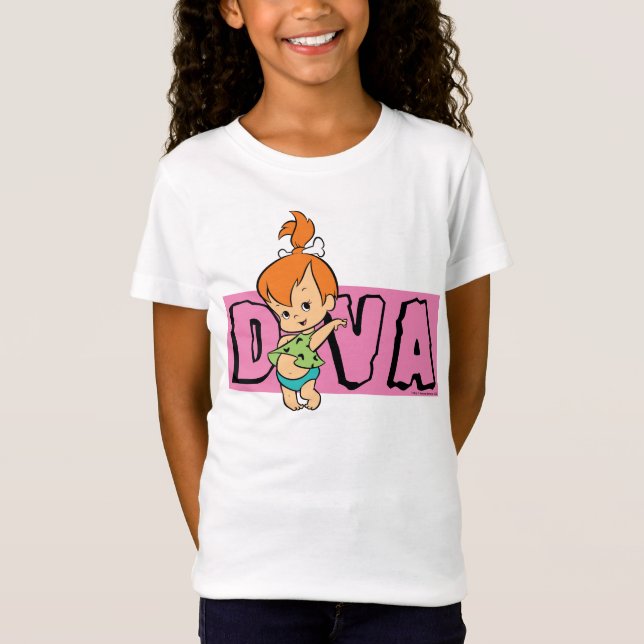 Camiseta Os Flintstones | Bolhas - Pequeno Diva (Frente)