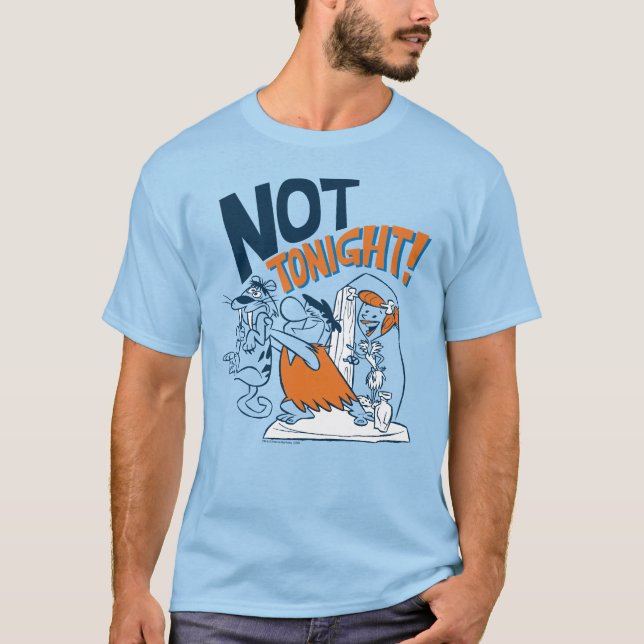 Camiseta Os Flintstones | Esta Noite Não! (Frente)