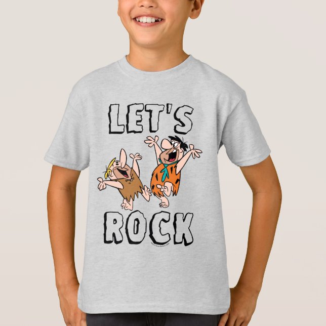 Camiseta Os Flintstones | Fred & Barney - Rock Vamos (Frente)