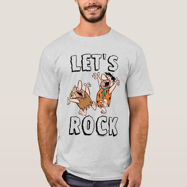 Camiseta Os Flintstones | Fred & Barney - Rock Vamos (Frente)