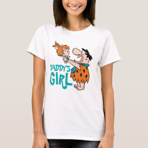 Camiseta Os Flintstones Fred & Pebbles - Garota Pai