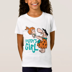 Camiseta Os Flintstones  Fred & Pebbles - Garota Pai