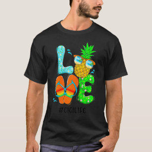 Camiseta Os flipflops de abacaxi adoram o noni de verão (2