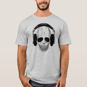 Camiseta Os fones de ouvido do crânio ACIMA