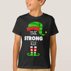 Camiseta Os Fortes Pjs De Natal Da Família Do Grupo Elf