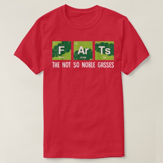 Camiseta Os Gases Não Tão Nobres Fartam Ciências Químicas E (Frente do Design)