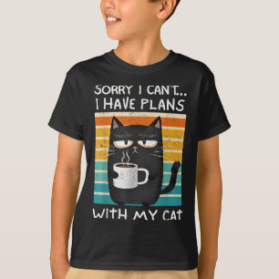 Camiseta Os gatos adoram o humor, desculpa não posso ter pl