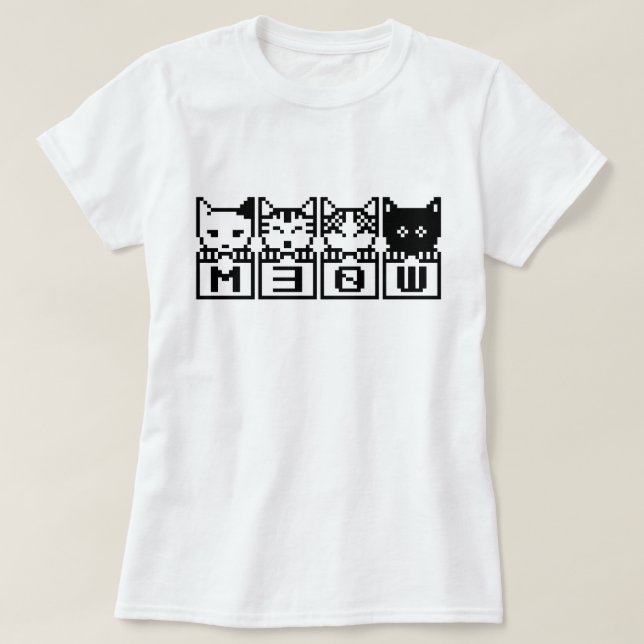 CAMISETA OS GATOS DE 8 BITS M30W (Frente do Design)