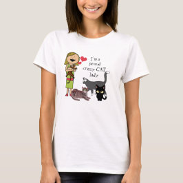Camiseta Os gatos e "eu múltiplos somos uma senhora louca
