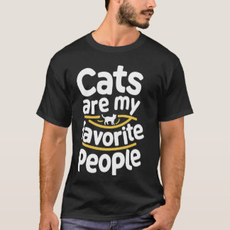 Camiseta Os Gatos São As Minhas Pessoas Favoritas, Gatinho