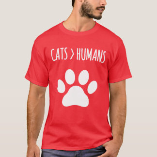 Camiseta Os gatos são Betterhan Humans Engraçados Cotação d