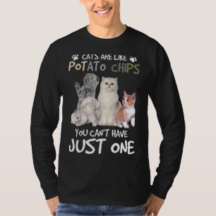 Camiseta Os Gatos São Como Batatas Que Você Não Pode Ter.