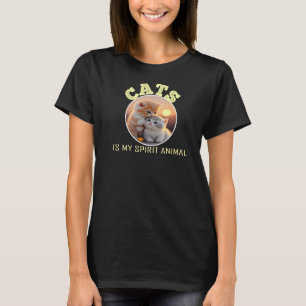 Camiseta Os gatos são o meu animal espiritual