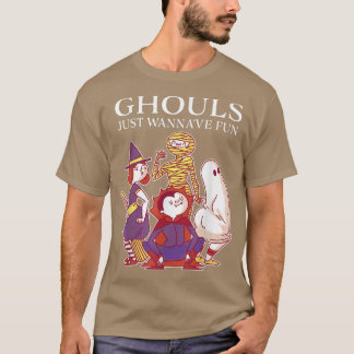 Camiseta Os Ghouls De Roupa De Halloween Querem Divertir-Se