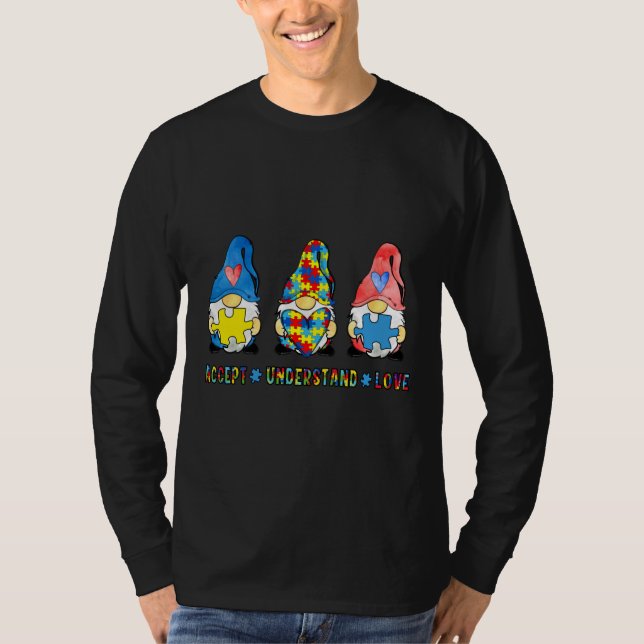 Camiseta Os Gnomos Aceitam Compreender A Consciência Do Aut (Frente)
