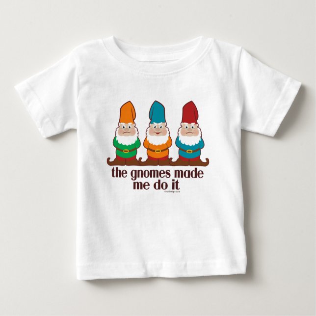 Camiseta Os gnomos fizeram-me fazê-lo (Frente)