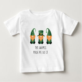 Camiseta Os Gnomos Me Fizeram Fazer Isso Engraçado Dizendo