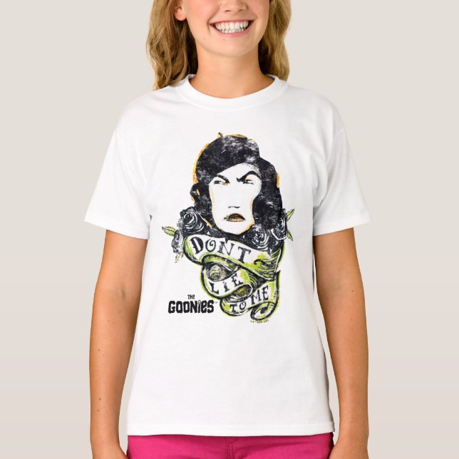 Camiseta Os Goonies Mama Fratelli "Não minta para mim" (Frente)