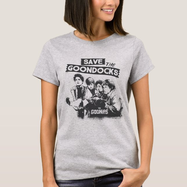 Camiseta Os Goonies "Salvem As Docks" (Frente)