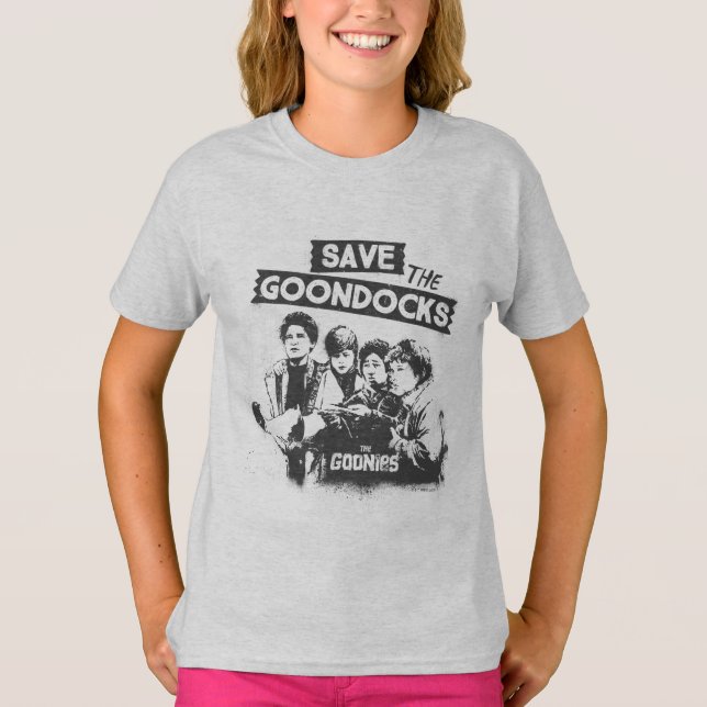 Camiseta Os Goonies "Salvem As Docks" (Frente)