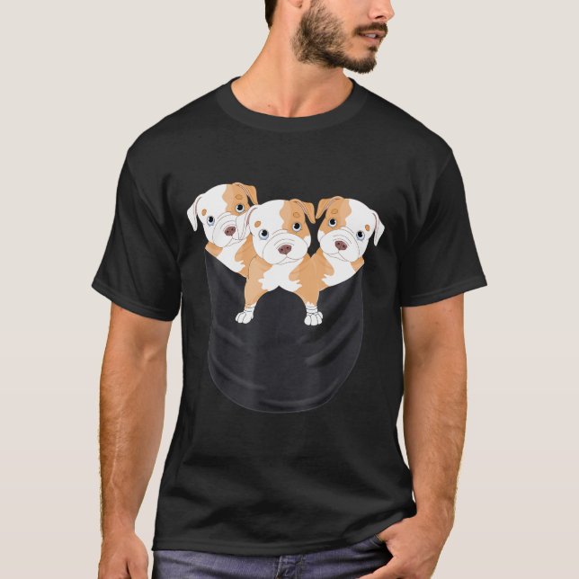 Camiseta Os grandes donos de cães de bolso em Pitbull Pets  (Frente)