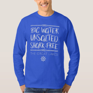 Camiseta Os grandes lagos: Grande, Unsalted, Tubarão-livre