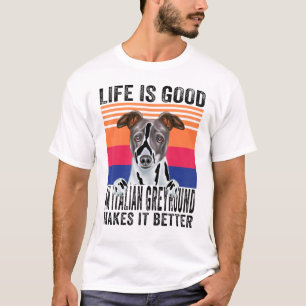 Camiseta Os Greyhounds Italianos Torna Sua Vida Boa Vintage