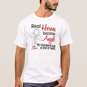 Camiseta Os heróis transformam-se câncer pulmonar do sogr