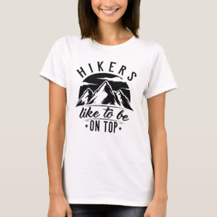 Camiseta Os Hikers Gostam De Estar No Topo