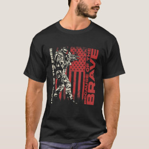 Camiseta Os Homens Da Liberdade Por Causa Da Corajosa Fla D