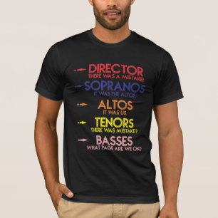 Camiseta Os homens de canto do coro engraçado da música
