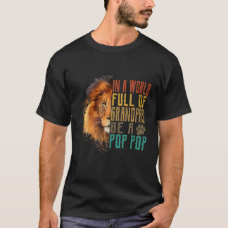 Camiseta Os Homens De Um Cheio Mundial De Avós São Um Leão 