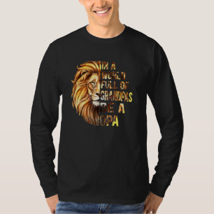 Camiseta Os Homens De Um Cheio Mundial De Avós São Um Leão 