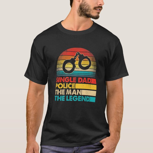 Camiseta Os Homens Dias de os pais Pais Policiam A Perna (Frente)