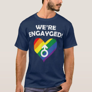 Camiseta Os Homens Eram Um Casamento gay LGBT De EnGAY